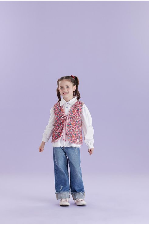 Calça Wide Leg Com Barra Dobrada