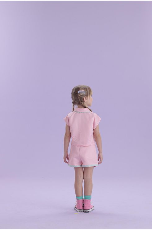 Conjunto Camisa E Short Alfaiataria