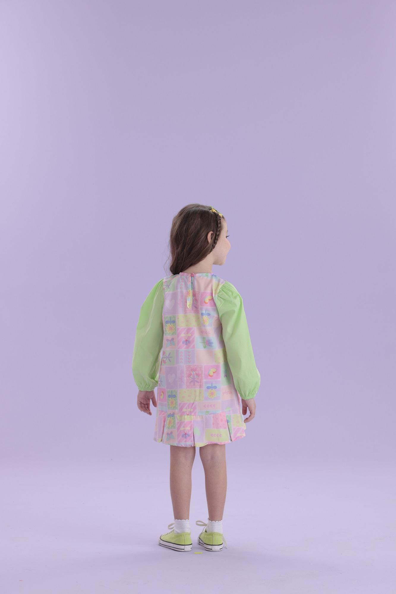 Vestido-Manga-Longa-Com-Gola-Boneca-E-Mangas-Franzidas