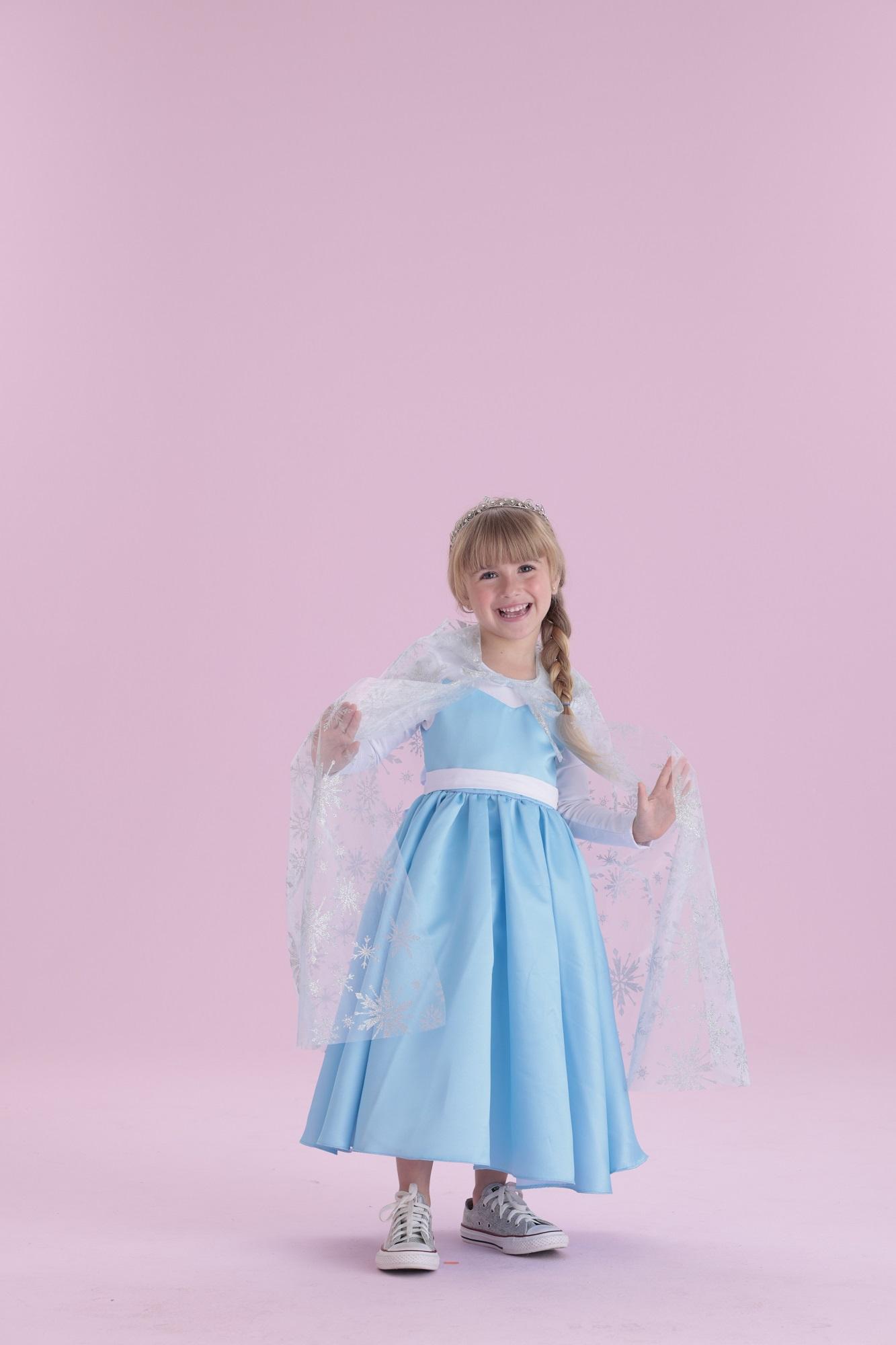 Vestido-Festa-Manga-Longa-Azul-Com-Capa