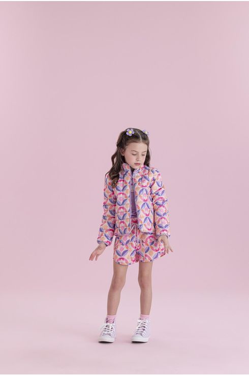 Jaqueta Puffer Matelasse Com Debrum
