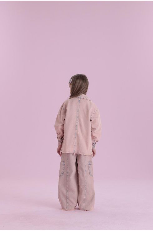 Calça Jeans Wide Leg Cargo