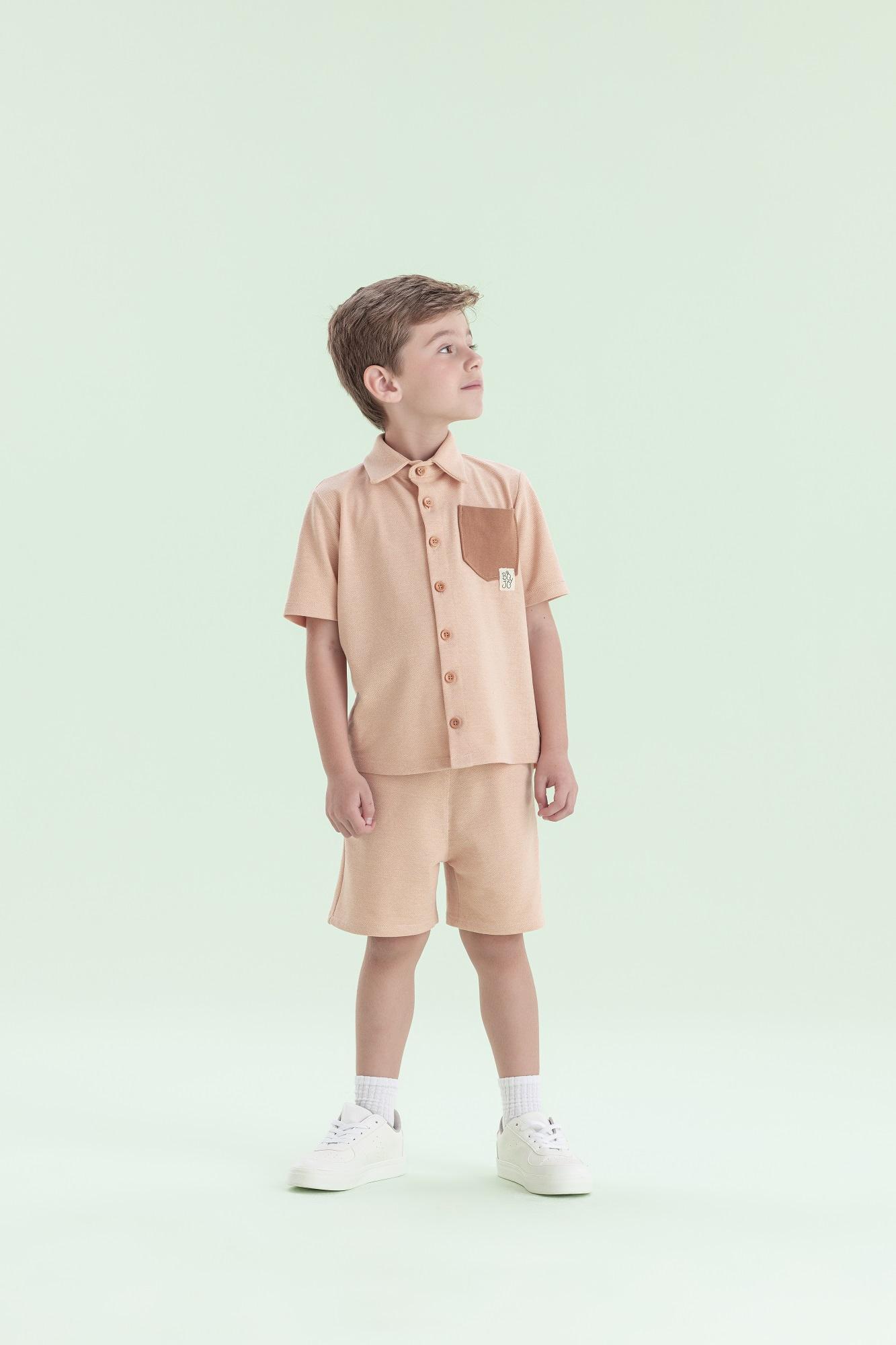 Camisa-Manga-Curta-Em-Piquet-E-Bolsinho