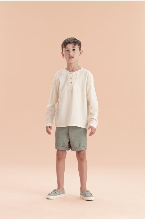Camisa Manga Longa Tipo Bata