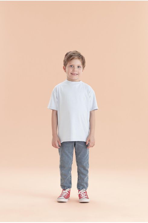 Camiseta Manga Curta Básica Com Bordado
