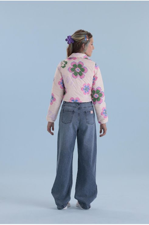 Jaqueta Puffer Estampada