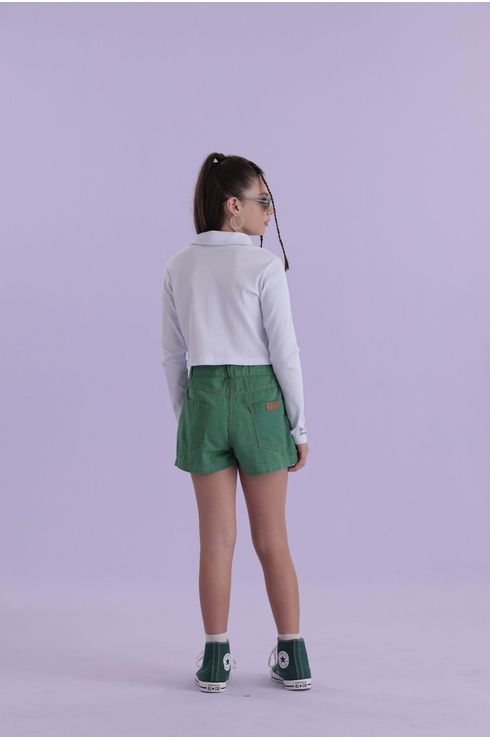 Camisa Manga Longa Com Gola