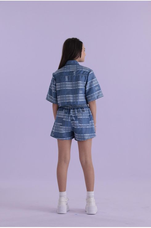 Short Clochard Xadrez Com Bolsos