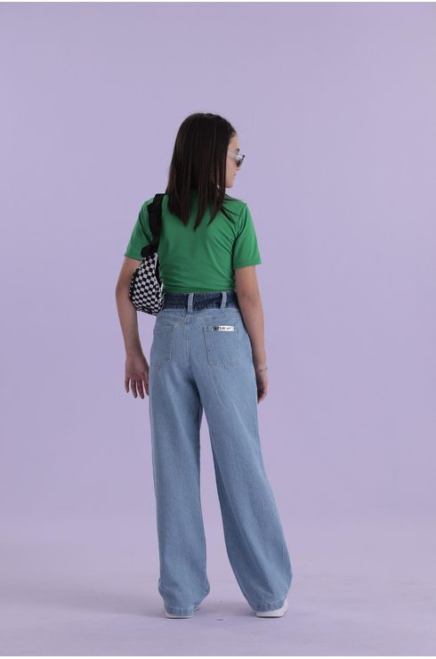 Calça Jeans Com Cós Mais Escuro