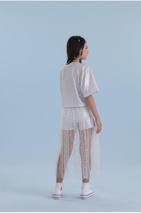 Blusa Ampla Com Silk Frontal