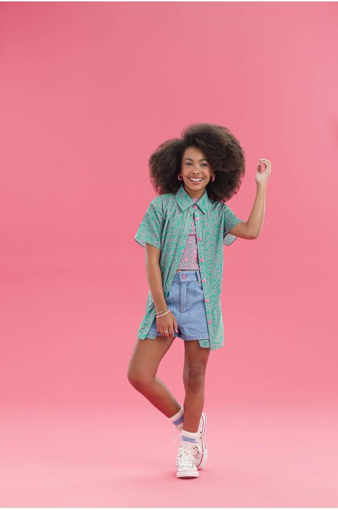 Camisa Alongada Estampada