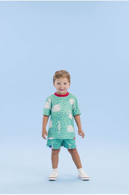 Camiseta Com Estampa De Peixes