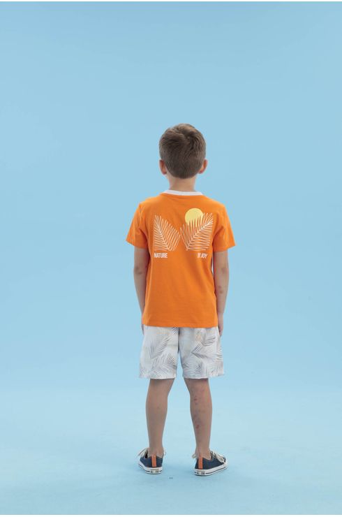 Camiseta De Malha Com Silk Nas Costas