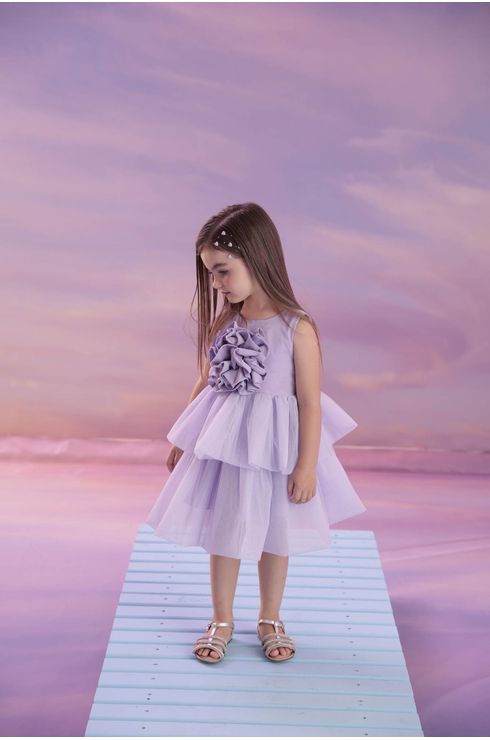 Vestido De Festa Flor Em Tule