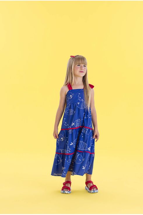 Vestido Midi De Alça Estampado