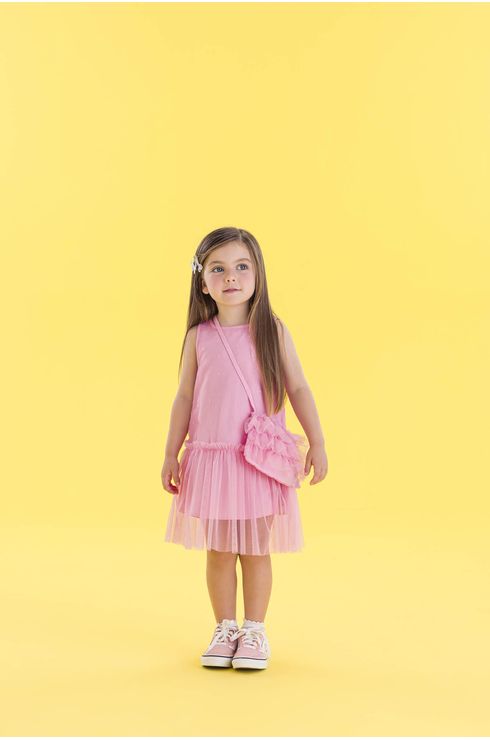 Vestido De Tule Sem Manga