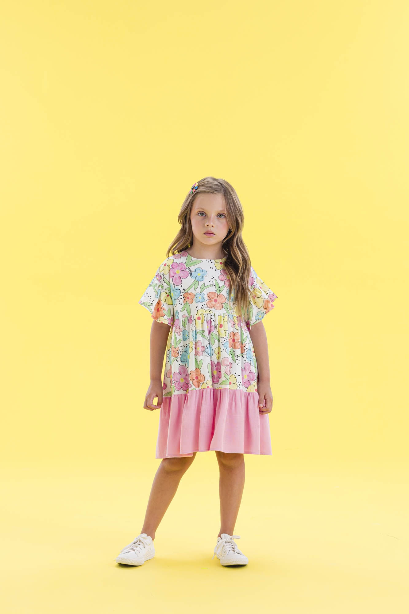 Vestido-Soltinho-Em-Tricoline-Com-Barrado-Franzido