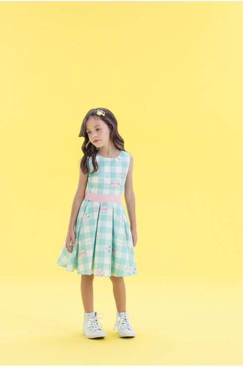 Vestido De Festa Com Estampa Vichy