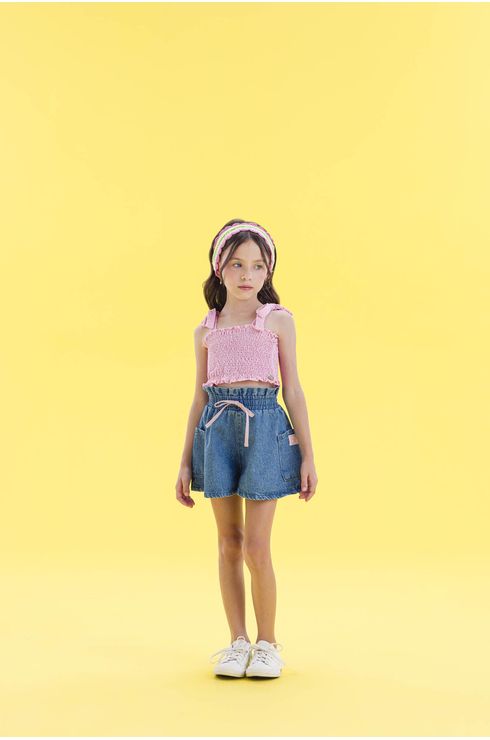 Short Jeans Com Cós Clochard