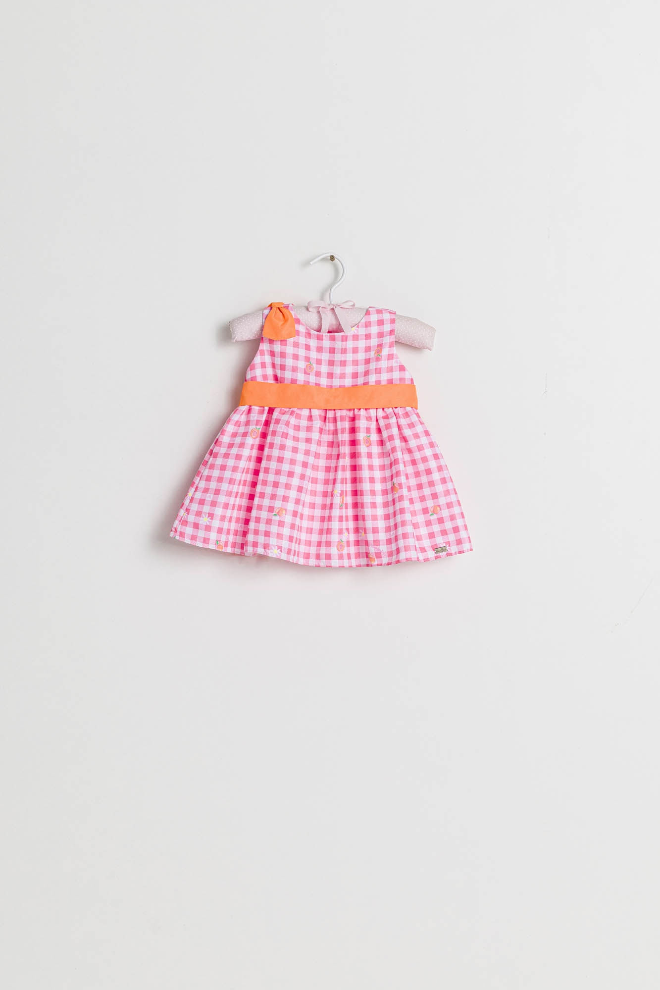 Vestido-Festa-Estampado-Com-Laco-Liso-No-Ombro