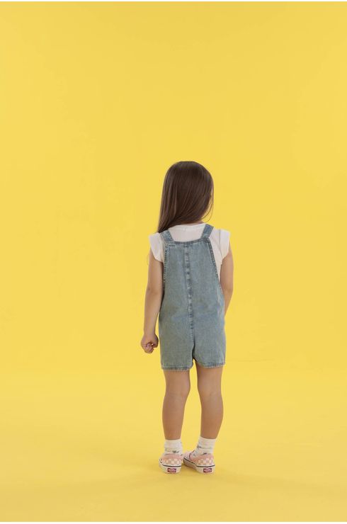 Macaquinho Jeans Com Alça Para Amarrar