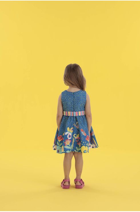Vestido Estampado Com Laço No Cinto
