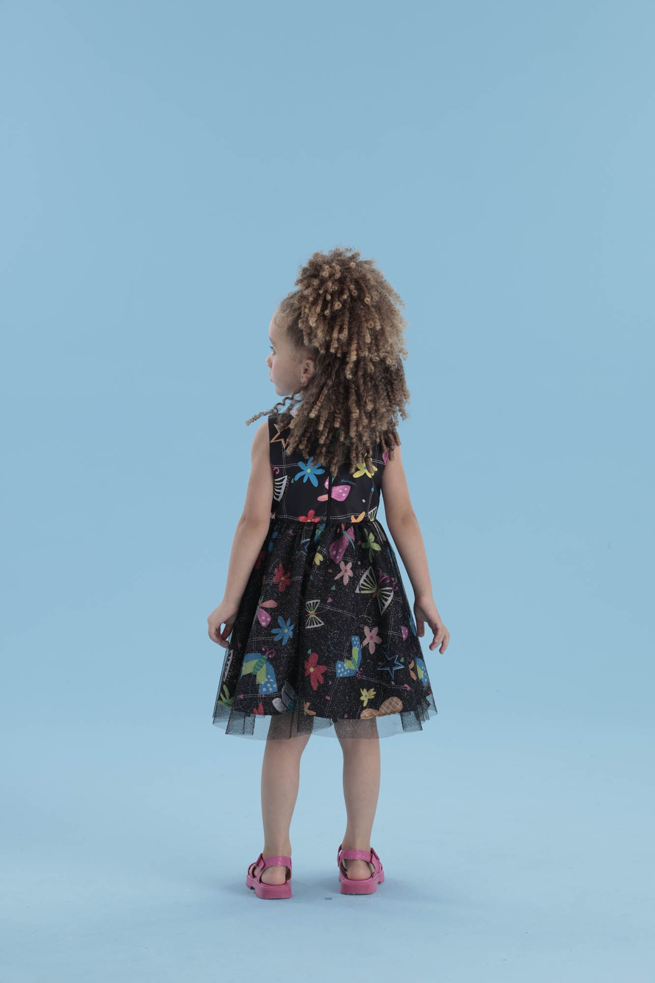 Vestido-De-Festa-Preto-Com-Tule-Brilho