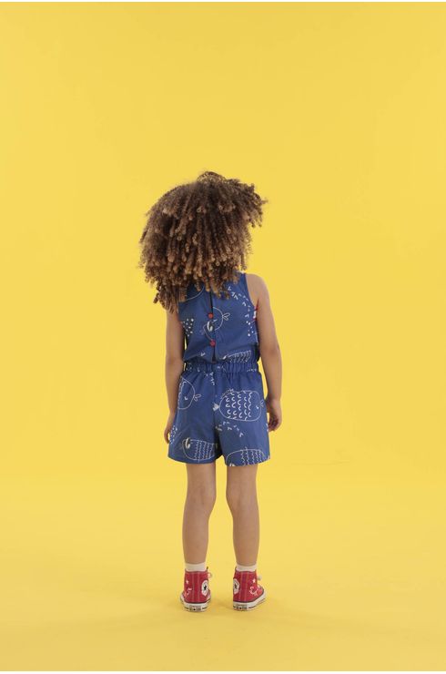 Macaquinho Em Tricoline Estampado