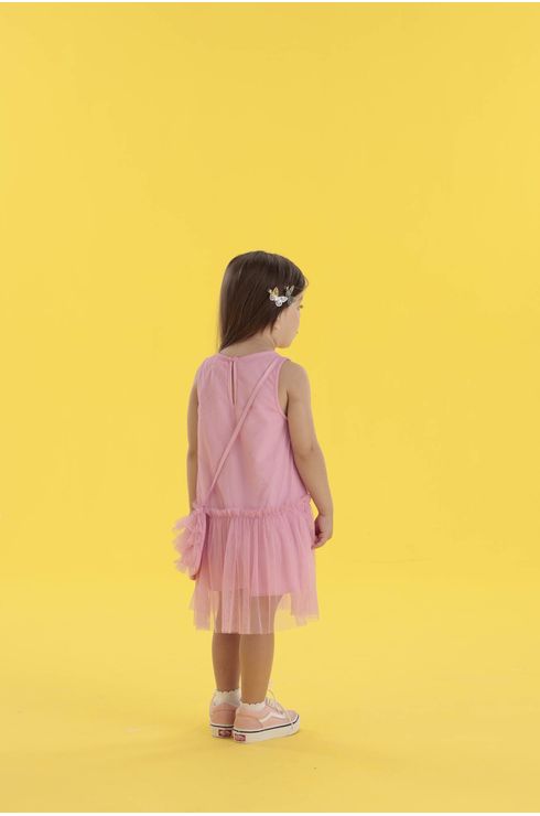 Vestido De Tule Sem Manga