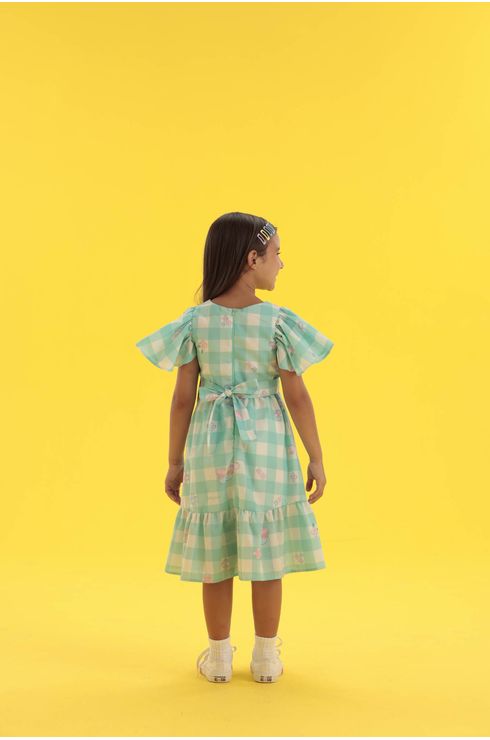 Vestido Midi Xadrez Vichy