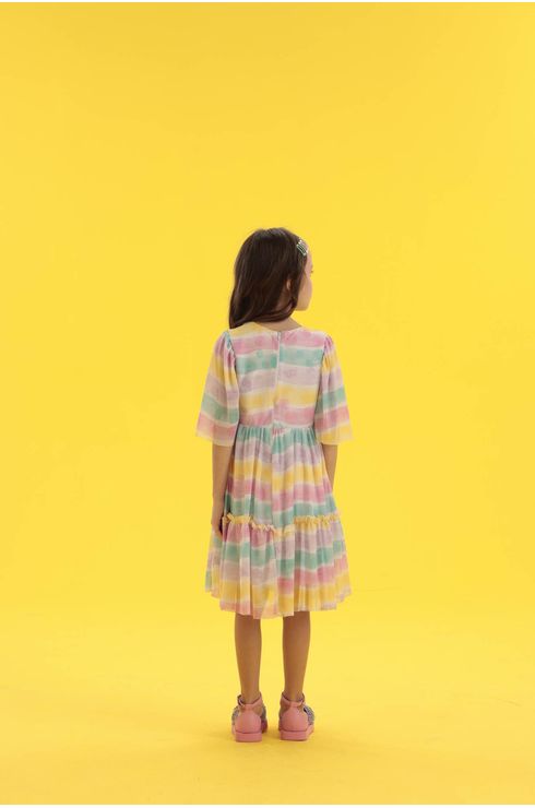 Vestido De Festa Em Tule Estampado