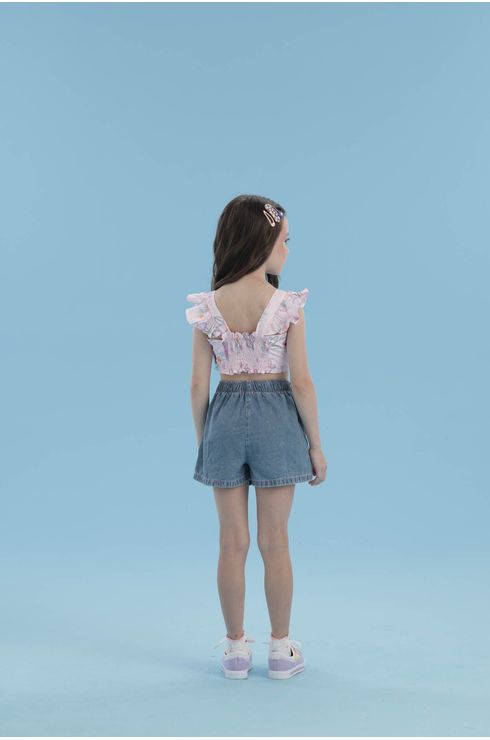 Short Jeans Com Bolsinha