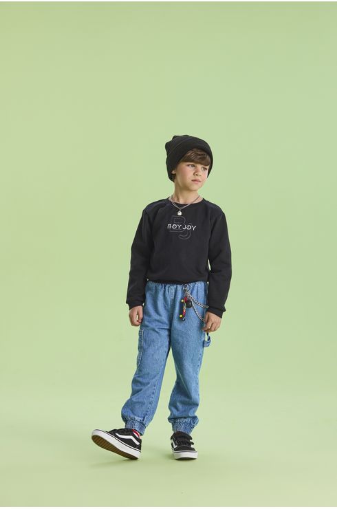 Moletom Com Bordado Frontal
