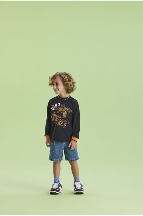 Camiseta Manga Longa Com Silk