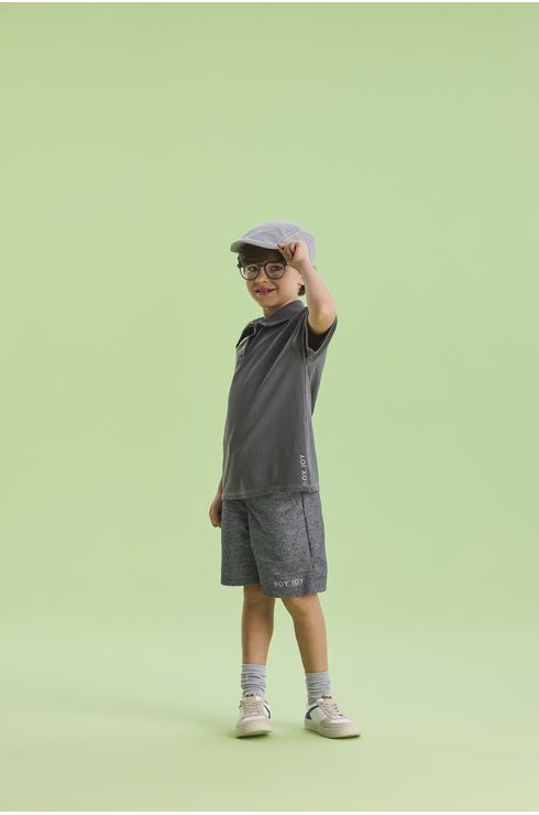 Conjunto Manga Curta Bermuda E Camisa Polo