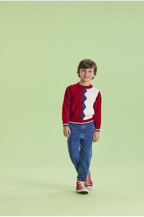 Blusa Em Tricô Tricolor