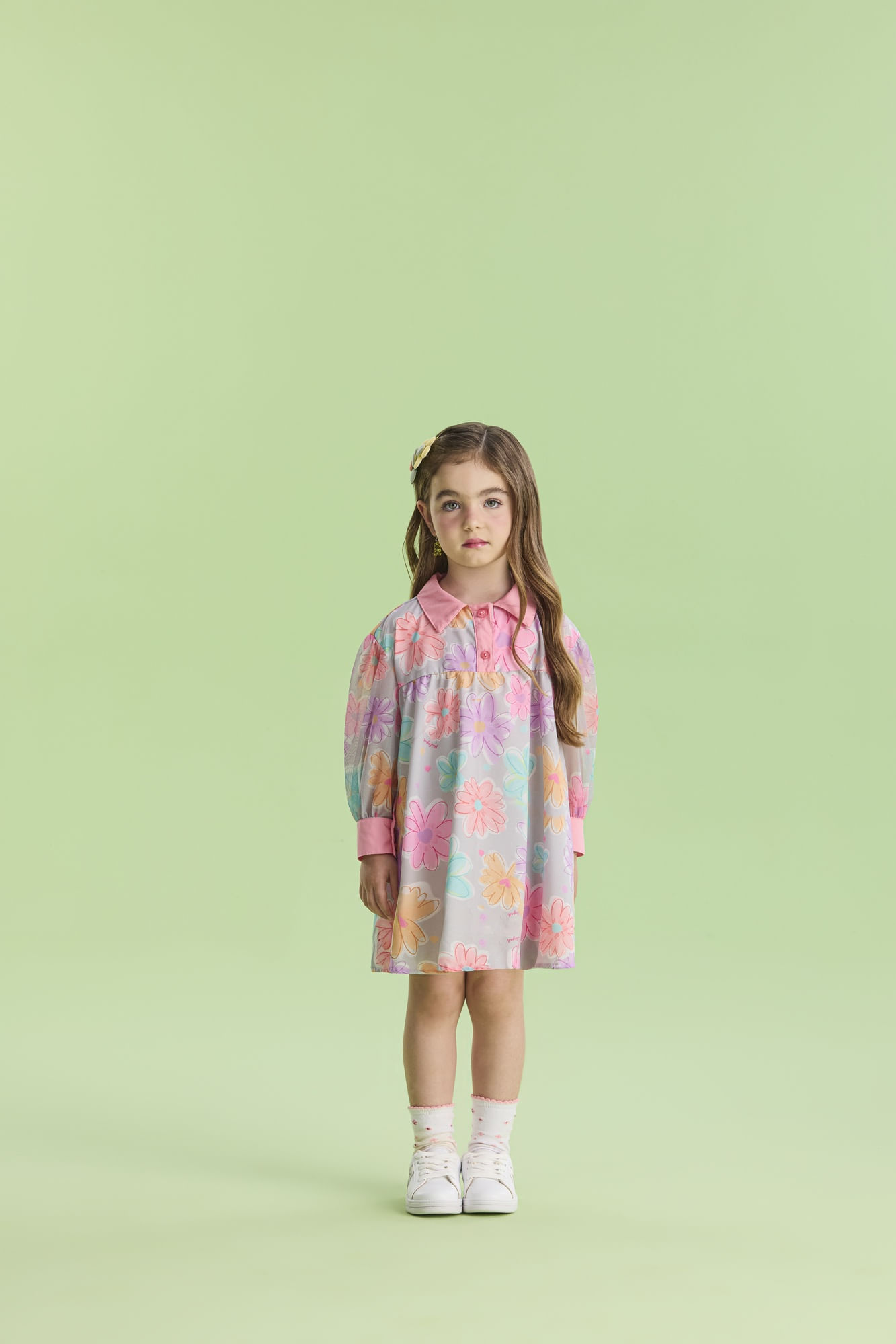 Vestido-Manga-Longa-Estampado-Com-Manga-Em-Tule-E-Gola