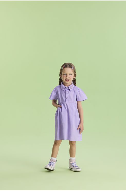 Vestido Liso Em Tricoline