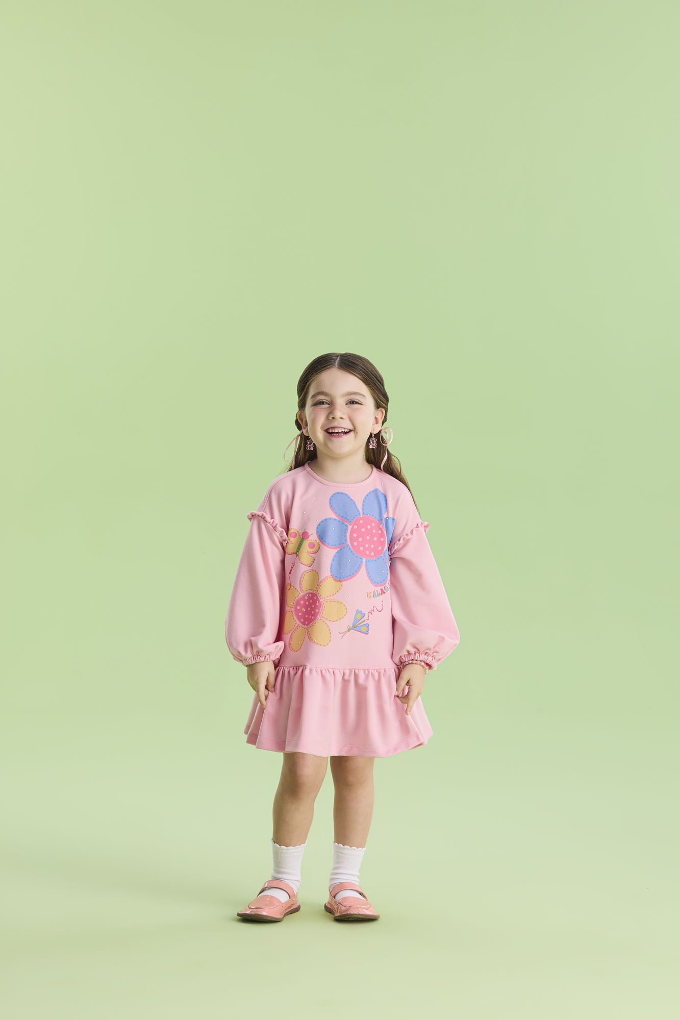 Vestido-Manga-Longa-Em-Moletinho-Com-Estampa-Front-E-Babado-Na-Manga