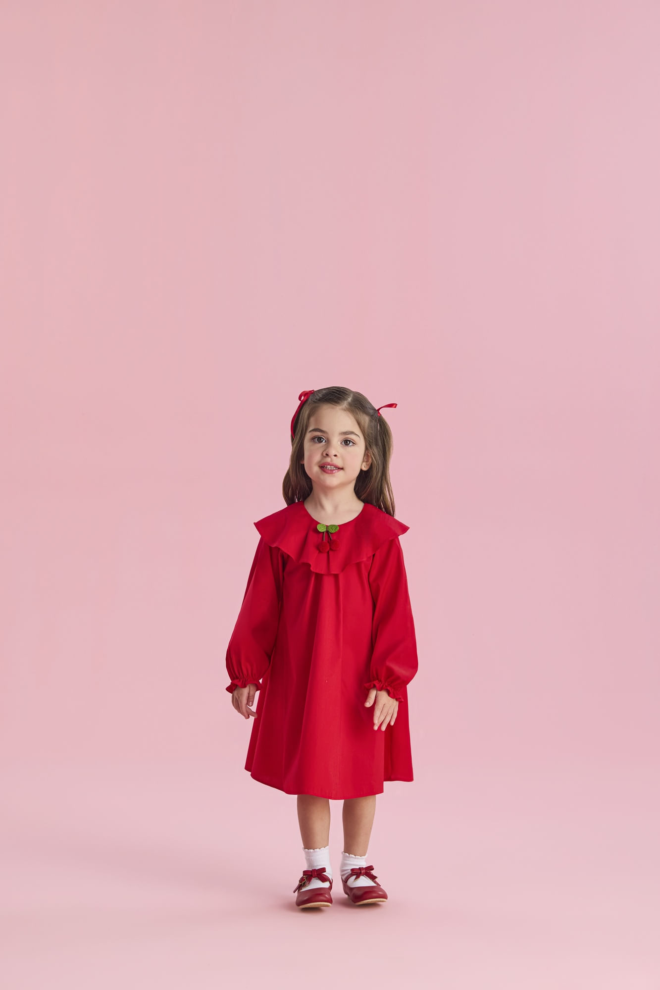 Vestido-Manga-Longa-Em-Tricoline-Com-Aplicacao-De-Cerejinha