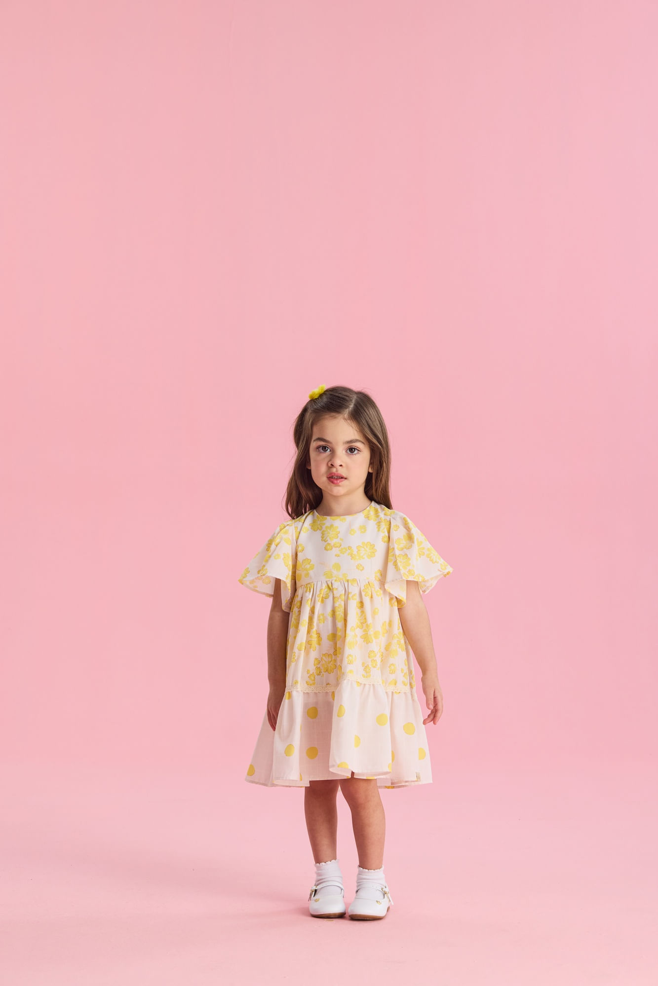 Vestido-Manga-Curta-Estampado-Estilo-3-Marias-Com-Renda-Aplicada
