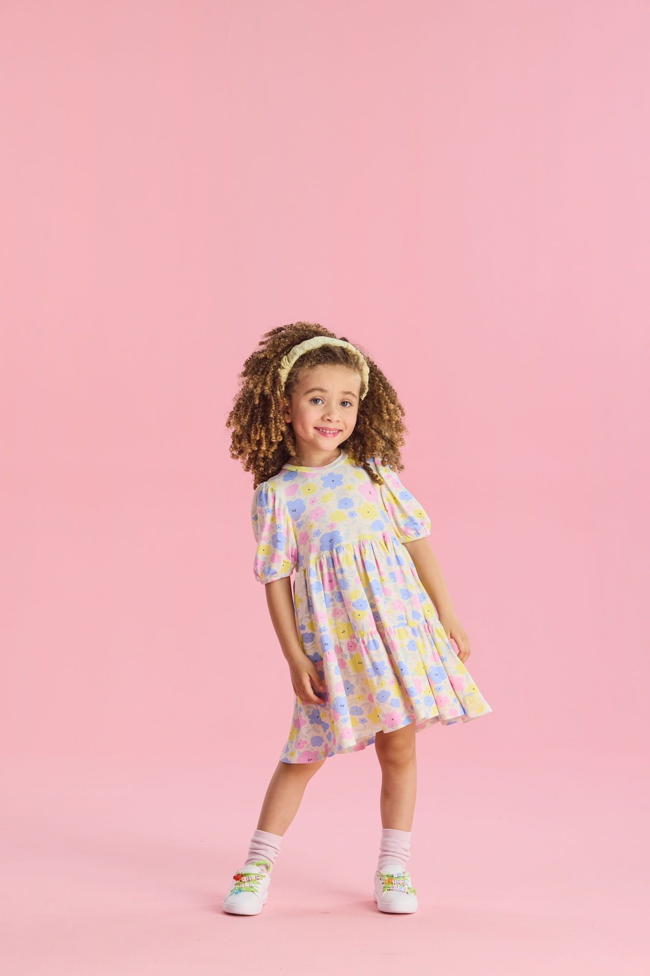 Vestido-Manga-Curta-Em-Viscose-Com-Elastano-Estampado