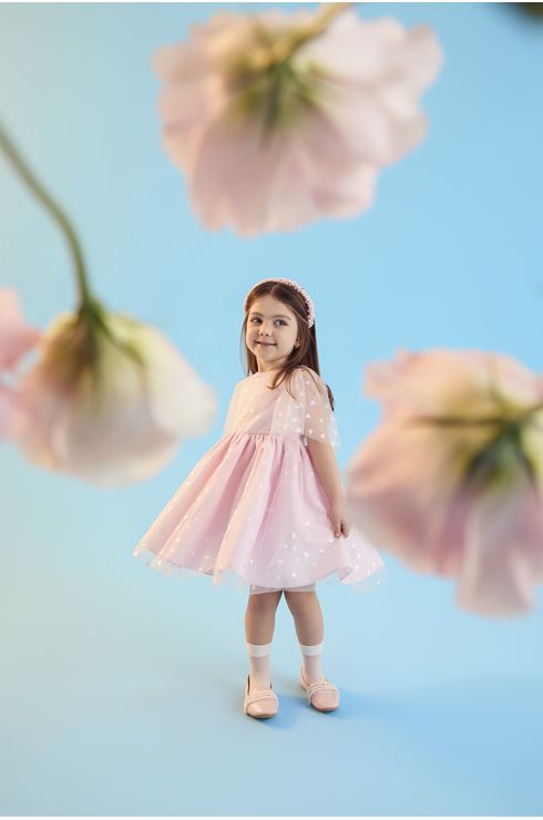 Vestido Festa Em Tule Coração Foil