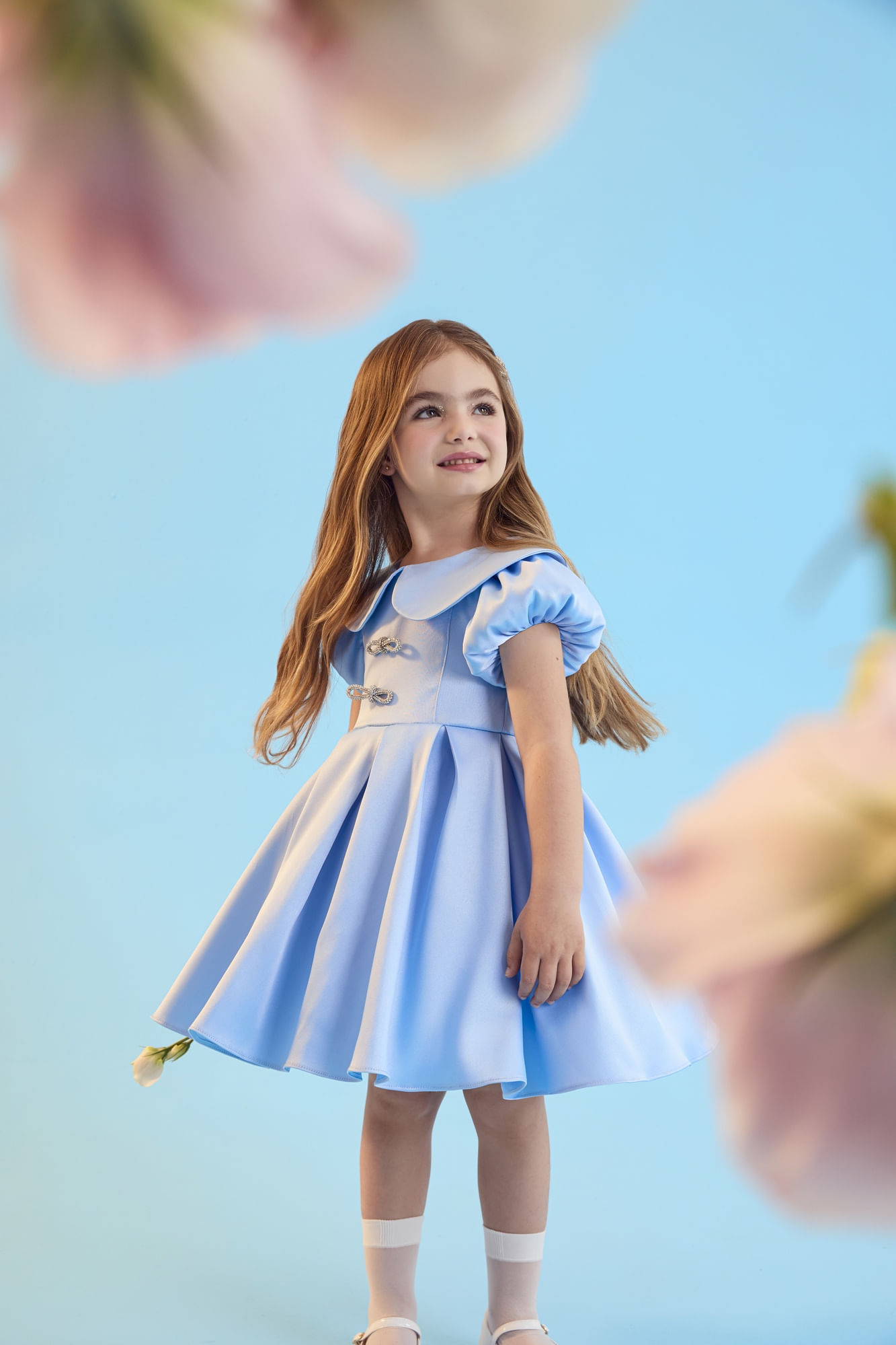 Vestido-Festa-Com-Manga-Balone-E-Lacinhos-Em-Strass