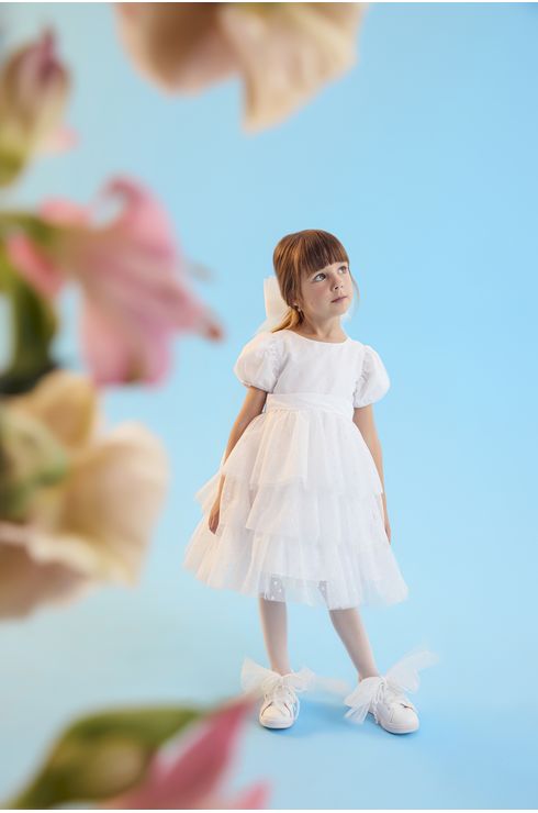 Vestido Festa Com Camadas Em Tule Glitter