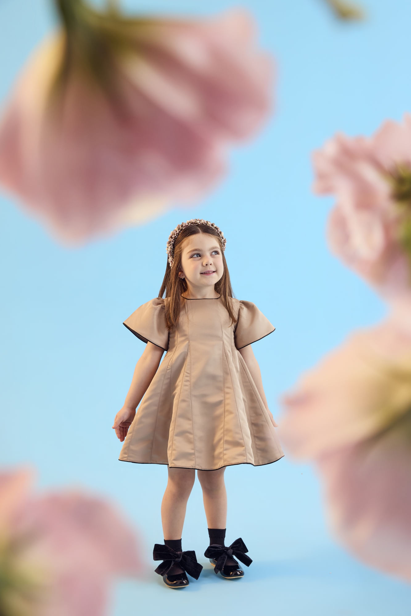 Vestido-Festa-Com-Pregas-E-Mangas-Amplas