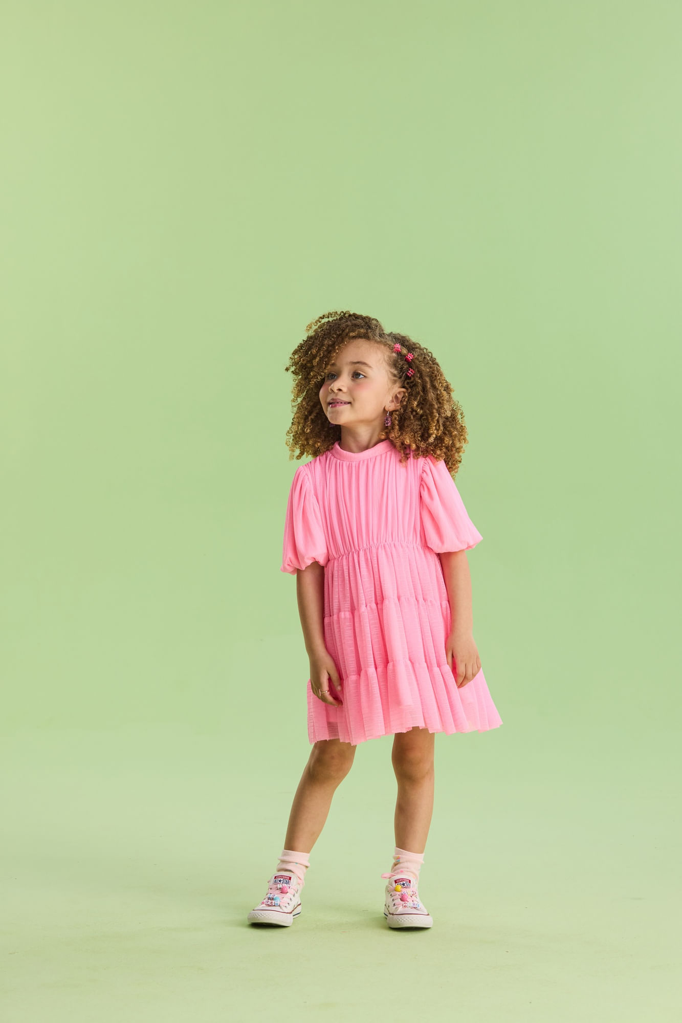 Vestido-Manga-Curta-Canelado-Com-Tule-Sobreposto