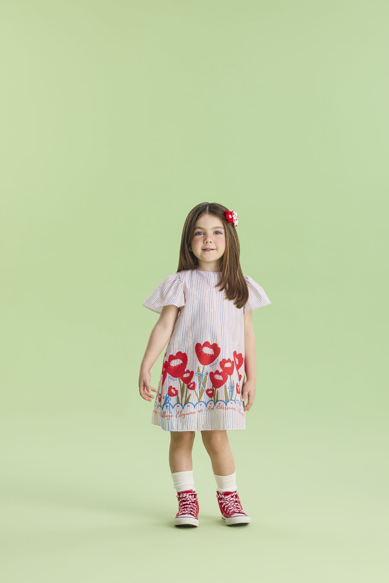Vestido-Manga-Curta-Em-Tricoline-Estampado-E-Barrado