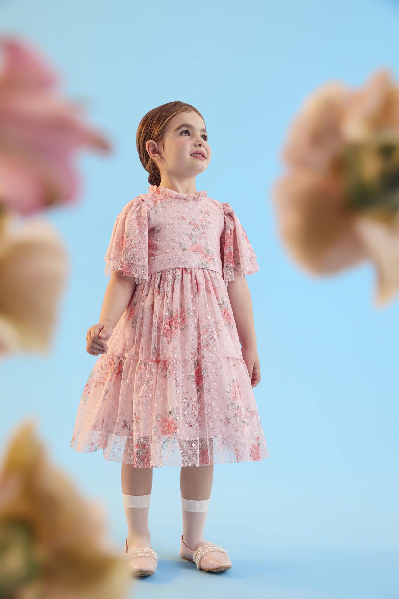 Vestido-Festa-Em-Tule-Estampado-Poa-Com-Amarracao