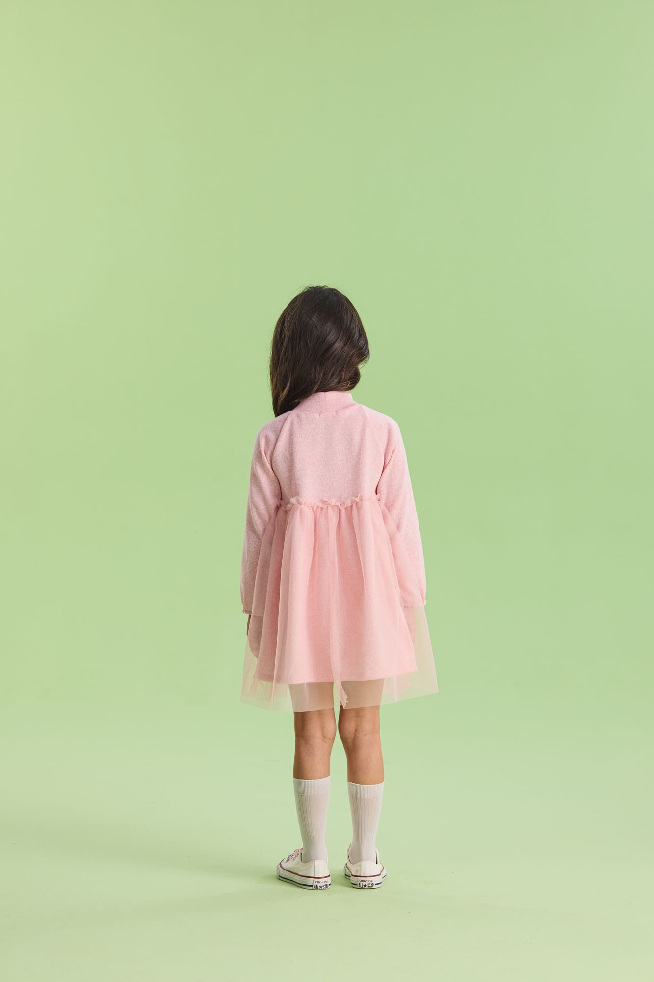 Vestido-Manga-Longa-Em-Malha-Com-Tule-Sobreposto
